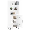 vidaXL Buffet haut Blanc 69,5x34x180 cm Bois d'ing&eacute;nierie