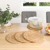 vidaXL Nappes rondes en osier 10 pcs Naturel &Oslash; 30 cm Jacinthe d'eau