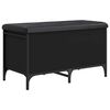 vidaXL Banc de rangement noir 82x42x45 cm bois d'ing&eacute;nierie