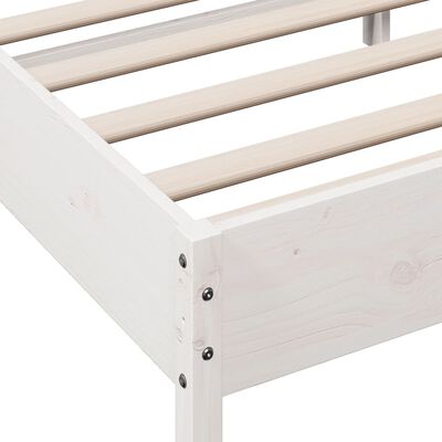 vidaXL Cadre de lit sans matelas blanc 120x190 cm bois de pin massif