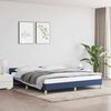 vidaXL Cadre de lit avec t&ecirc;te de lit sans matelas bleu 160x200cm tissu