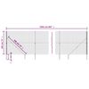vidaXL Cl&ocirc;ture en treillis m&eacute;tallique et ancrage anthracite 1,8x25 m