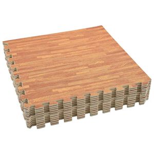 vidaXL Tapis de sol de piscine 12 pc bois 4,32 ㎡ Mousse EVA