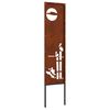 vidaXL &Eacute;cran de confidentialit&eacute; de jardin Fretwork Rouill&eacute; 32 x 140 cm