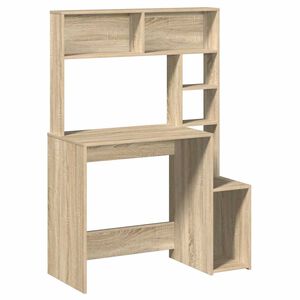 vidaXL Bureau avec &eacute;tag&egrave;res ch&ecirc;ne sonoma 100x45x140 cm
