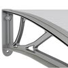 vidaXL Auvent de porte gris et transparent 80 x 75 cm en polycarbonate