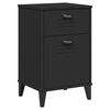 vidaXL Table de chevet VIKEN noir bois d'ing&eacute;nierie