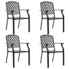 vidaXL Ensemble &agrave; manger de jardin 5 pcs Acier Noir