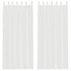 vidaXL Rideaux en voile avec boucles 2 pcs blanc 140x225 cm