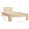 vidaXL Cadre de lit sans matelas bois massif de pin 100x200 cm