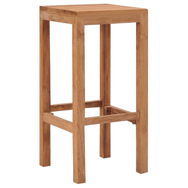 vidaXL Tabourets de bar lot de 4 bois de teck massif