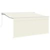 vidaXL Auvent r&eacute;tractable Cr&egrave;me 300 x 200 cm Polyester et Aluminium