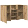 vidaXL Bureau r&eacute;ception ch&ecirc;ne artisanal 155x50x103,5cm bois ing&eacute;nierie