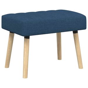 vidaXL Banc capitonn&eacute; canal Bleu 60 x 40 x 45 cm Tissu