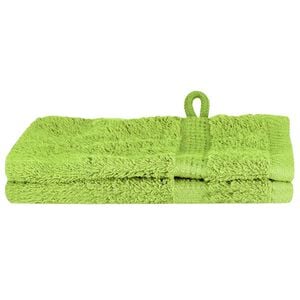 vidaXL Serviette Invit&eacute; SOLUND 2 pc Vert 15 x 21 cm 550 gsm