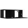 vidaXL Ensemble de meubles TV 8 pcs Noir Bois d'ing&eacute;nierie