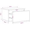 vidaXL Tables de chevet murales avec lumi&egrave;res LED 2 pcs ch&ecirc;ne fum&eacute;