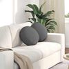 vidaXL Coussins de si&egrave;ge 2 pcs Gris fonc&eacute; &Oslash;40 x 13 cm tissu