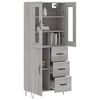 vidaXL Buffet haut Sonoma gris 69,5x34x180 cm Bois d'ing&eacute;nierie