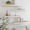 vidaXL &Eacute;tag&egrave;res flottantes 4 pcs ch&ecirc;ne et blanc 80x23,5x3,8 cm MDF