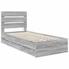 vidaXL Cadre de lit Gris Sonoma 100 x 200 cm Bois Ing&eacute;nierie