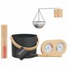 vidaXL Ensemble d'accessoires de sauna 5 pcs Noir