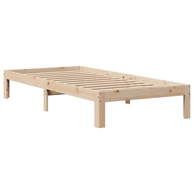 vidaXL Lit bibliothèque sans matelas 90x200 cm bois de pin massif