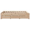 vidaXL Cadre de lit sans matelas avec tiroirs 140x190 cm bois de pin