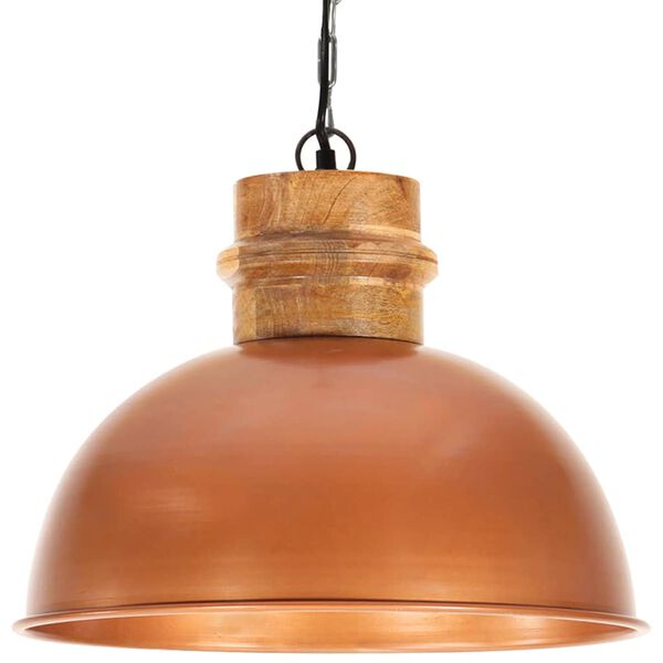 vidaXL Lampe suspendue industrielle Cuivre Rond 42 cm E27 Manguier