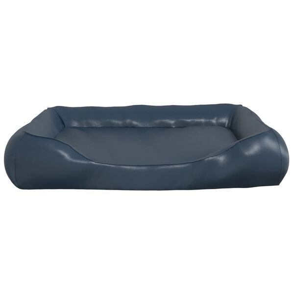 vidaXL Lit pour chien Bleu fonc&eacute; 105x80x25 cm Similicuir