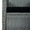 vidaXL Ensemble &agrave; manger de jardin 3 pcs Gris clair