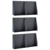 vidaXL Mur de sout&egrave;nement 6 pc 40 x 12 x 30 cm Acier Anthracite