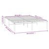 vidaXL Cadre de lit m&eacute;tal sans matelas blanc 160x200 cm