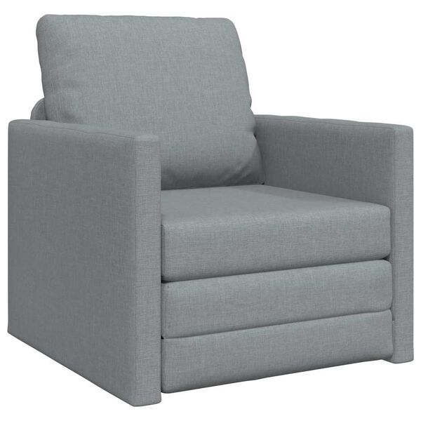 vidaXL Canap&eacute;-Lit 60cm Gris clair tissu