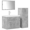 vidaXL Ensemble de meubles de salle de bain 4 pcs gris b&eacute;ton