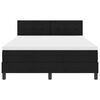 vidaXL Lit &agrave; ressorts avec matelas Noir 140 x 190 cm tissu