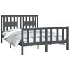 vidaXL Cadre de lit sans matelas gris bois de pin massif 120x200 cm