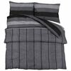 vidaXL Ensemble de housse de couette gris fonc&eacute; 240x220 cm Coton