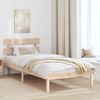 vidaXL Cadre de lit Marron 90 x 200 cm Bois de pin massif