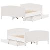 vidaXL Cadre de lit sans matelas blanc 140x200 cm bois de pin massif