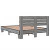 vidaXL Cadre de lit sans matelas sonoma gris 135x190 cm