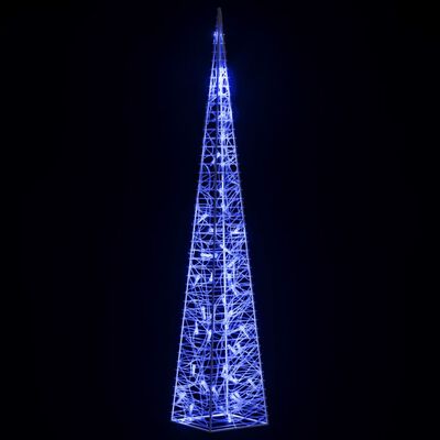 vidaXL Cône lumineux décoratif à LED Acrylique Bleu 90 cm