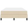vidaXL Lit &agrave; ressorts avec matelas Cr&egrave;me 120 x 200 cm tissu