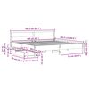 vidaXL Cadre de lit sans matelas cire marron 160x200cm bois pin massif