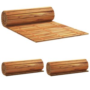 vidaXL Chemin de jardin 3 pc Naturel 200 x 50 cm Bois d'Acacia Massif