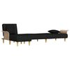 vidaXL Canap&eacute;-lit en forme de L noir 279x140x70 cm tissu