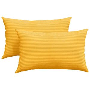 vidaXL Coussins de canap&eacute; 2 pcs Jaune clair 50 x 30 cm