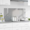vidaXL Protection de cuisine Gris clair 100 x 50 cm verre tremp&eacute;