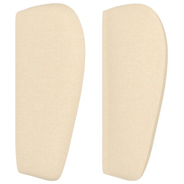 vidaXL T&ecirc;te de lit avec oreilles Cr&egrave;me 103x23x78/88 cm Tissu