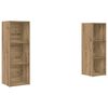 vidaXL Ensemble meuble TV 2 pc Ch&ecirc;ne artisanal Bois d'ing&eacute;nierie